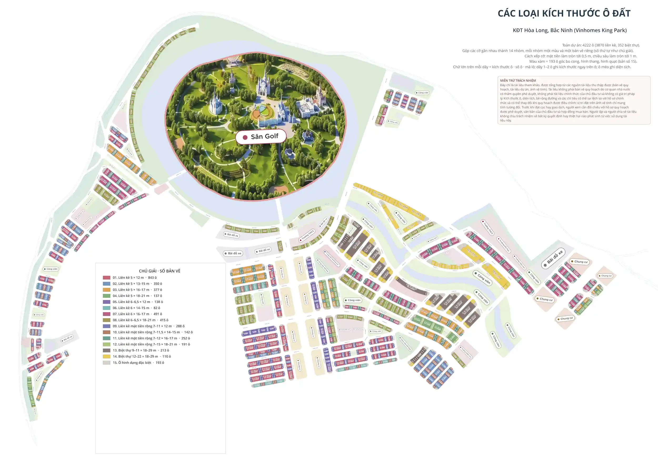 Mặt bằng tổng thể Vinhomes King Park với khu A3