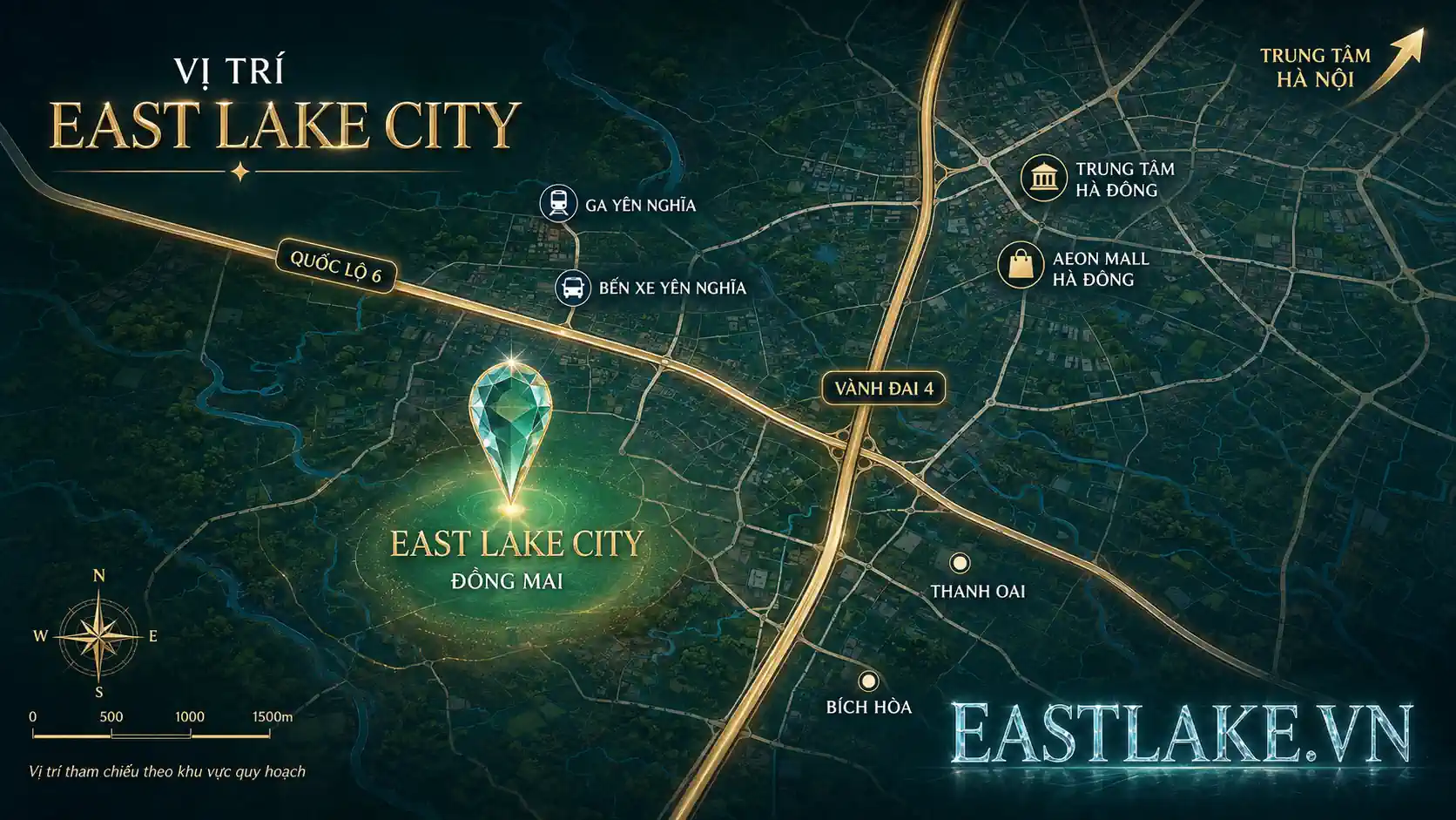 Vị trí East Lake City tại Đồng Mai